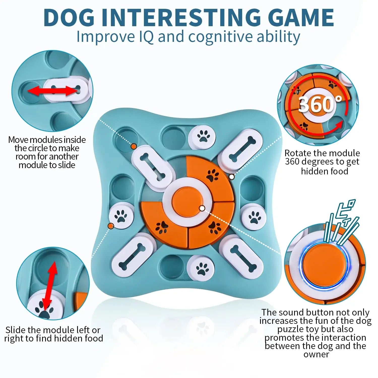 Canova MindQuest™ Interactive Dog IQ Puzzle & Slow Feeder