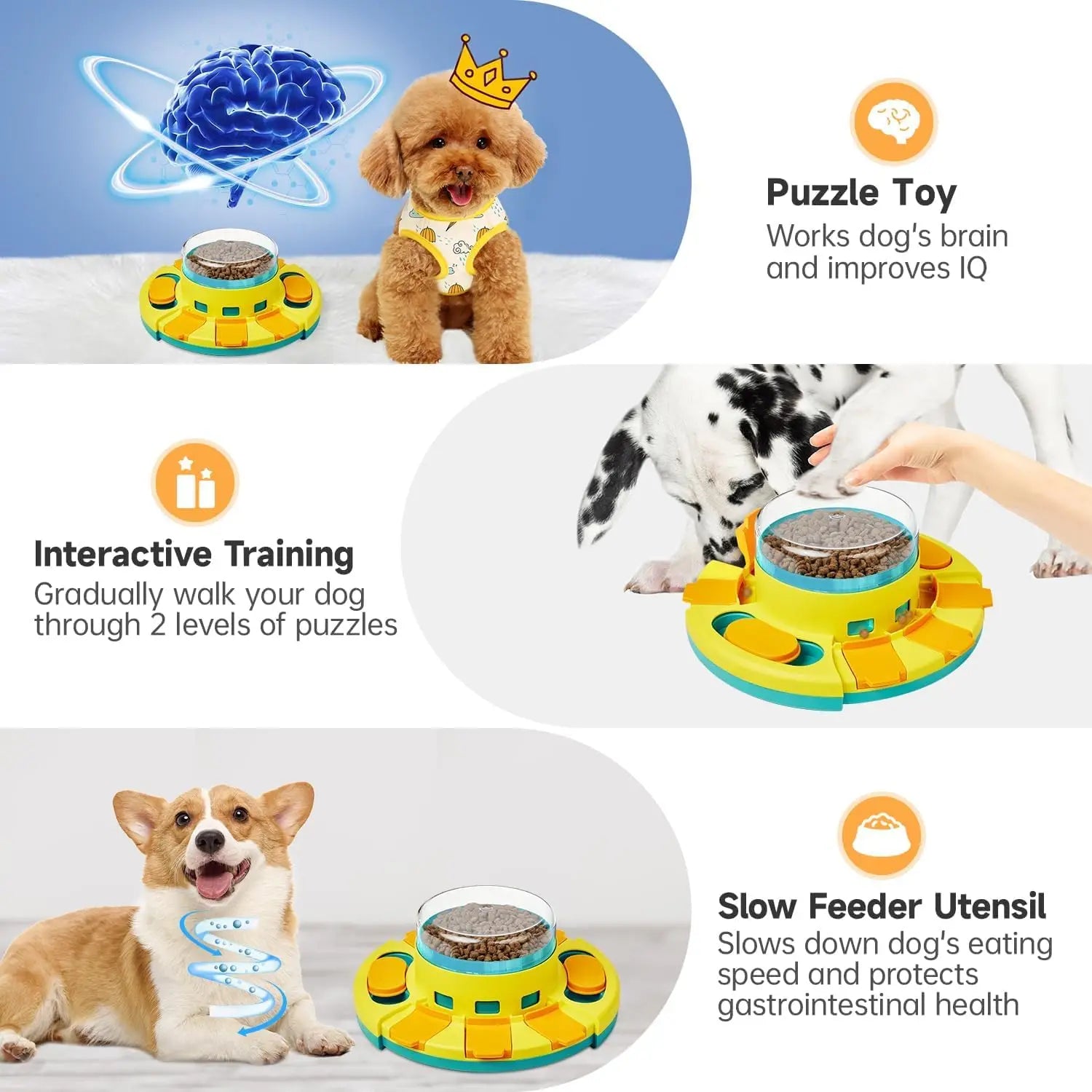 Canova MindPlay™ Interactive Dog Puzzle Feeder (2-Level)