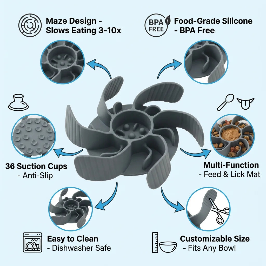 Canova FlexSlow™ Silicone Slow Feeder Bowl Insert (Universal Fit)