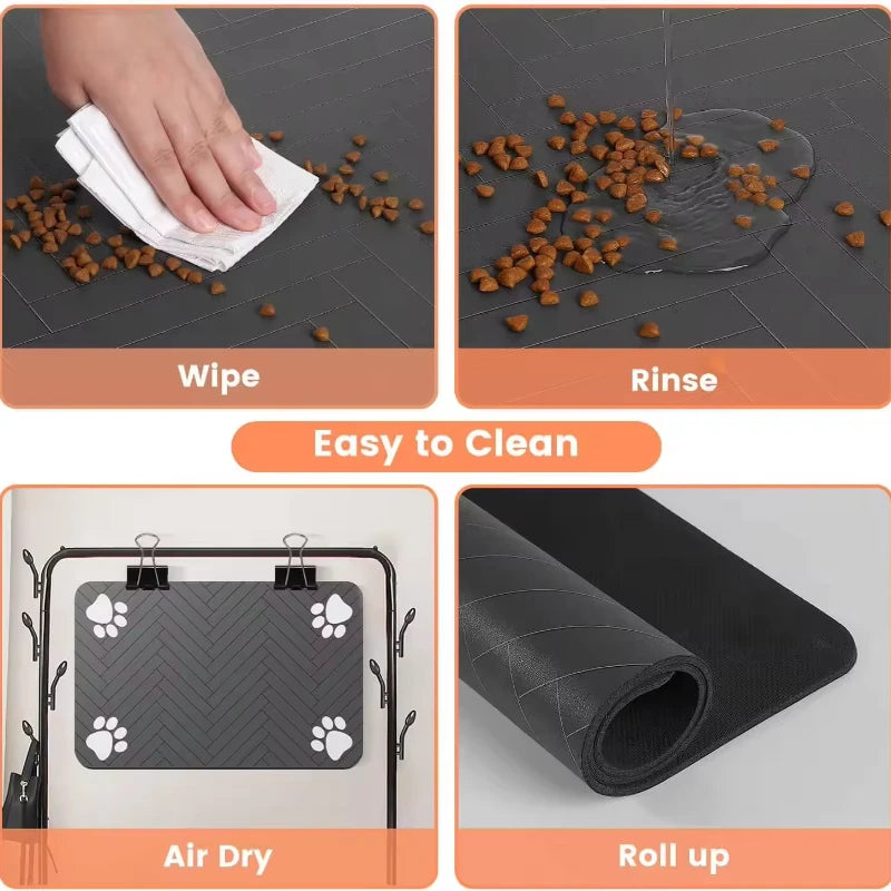Canova CleanZone™ Absorbent Pet Feeding Mat (Waterproof Base)