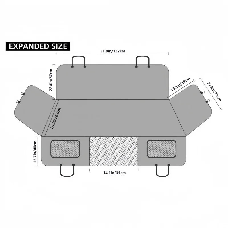Canova TravelGuard™ Hard Base Dog Car Hammock & Seat Extender