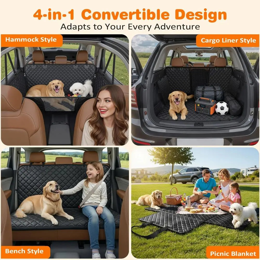 Canova ShieldCover™ 4-in-1 Waterproof Dog Car Seat Cover