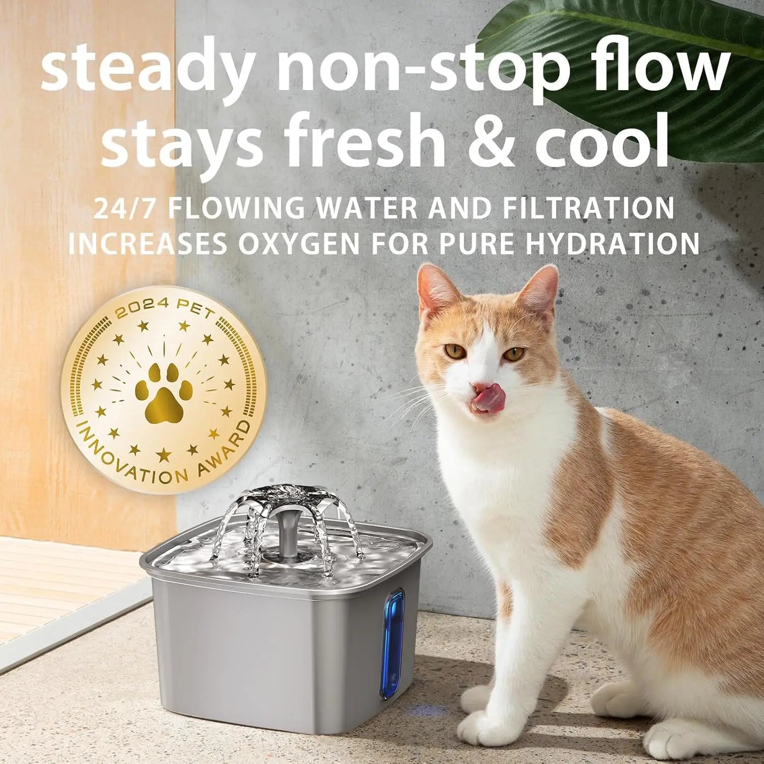 Canova PureFlow Pro™ Stainless Steel Pet Fountain (3.2L)