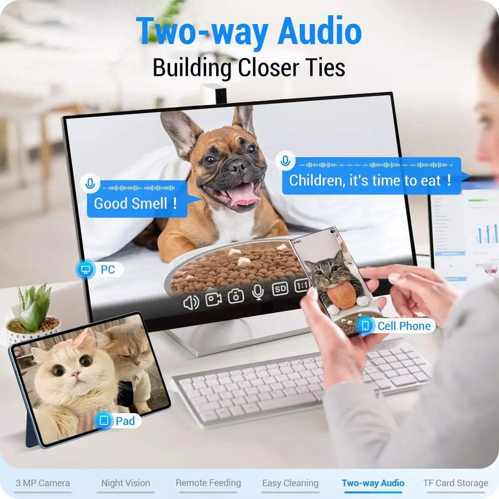 Canova SmartFeed Vision™ Automatic Pet Feeder (7L with HD Camera)