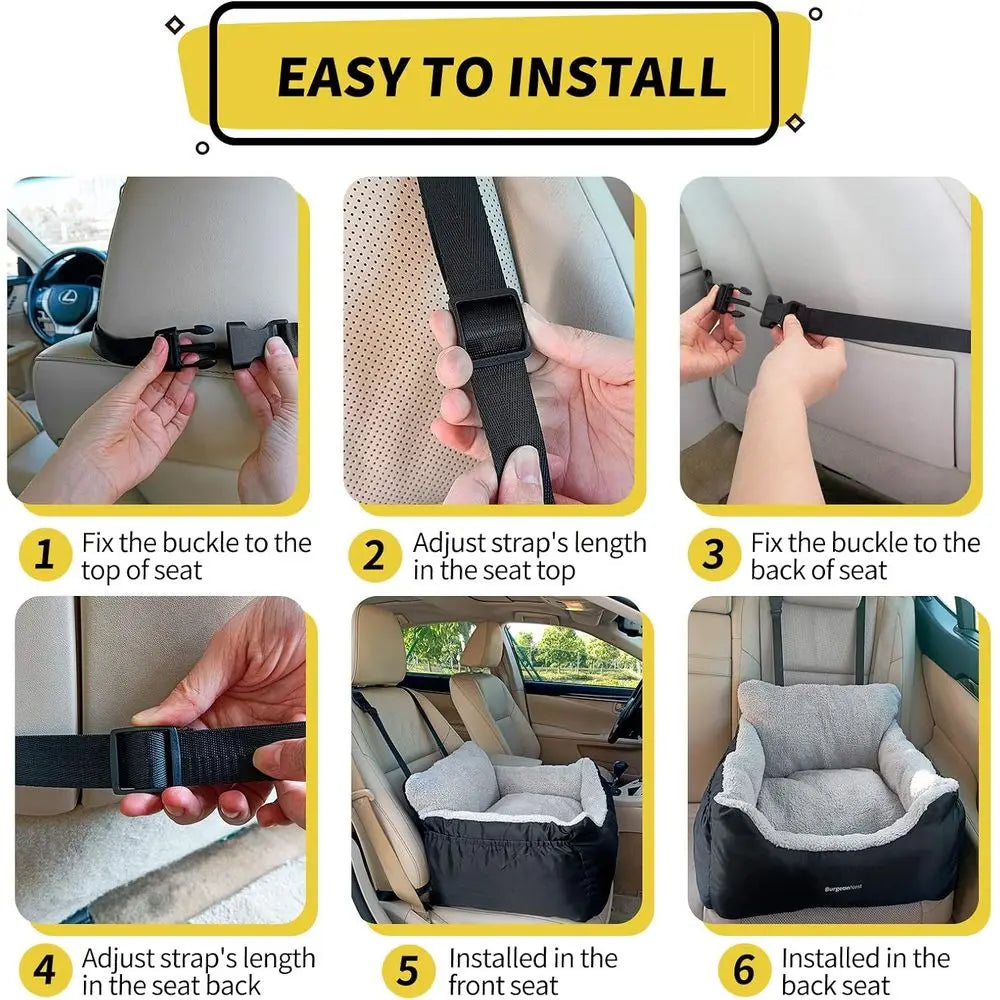 Canova TravelNest™ Portable Pet Car Seat (Detachable & Washable)