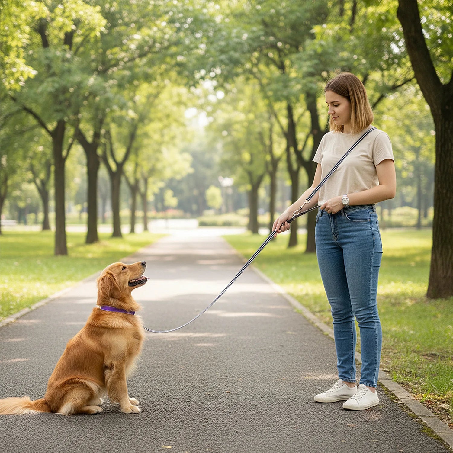 Canova FreeWalk™ Crossbody Dog Leash - Multi-Use Reflective Design