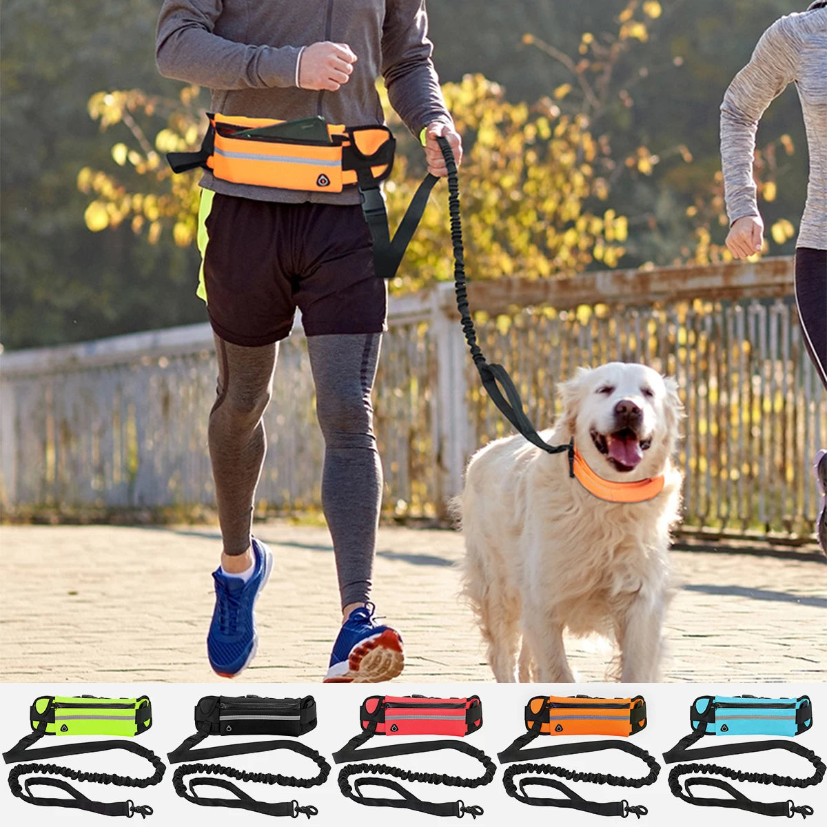 Canova ActiveWalk™ Hands-Free Dog Leash with Utility Waist Bag