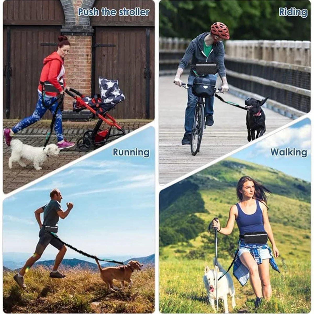 Canova ActiveWalk™ Hands-Free Dog Leash with Utility Waist Bag