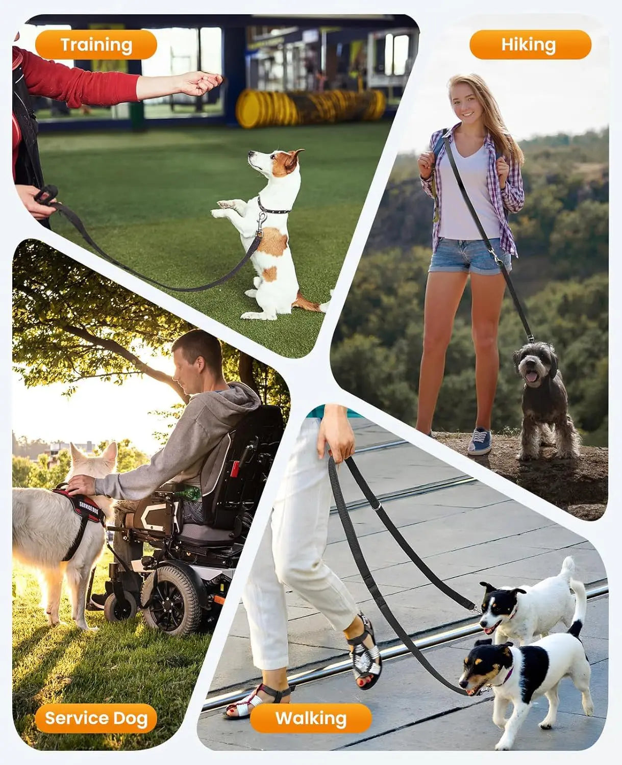 Canova FreeWalk™ Crossbody Dog Leash - Multi-Use Reflective Design