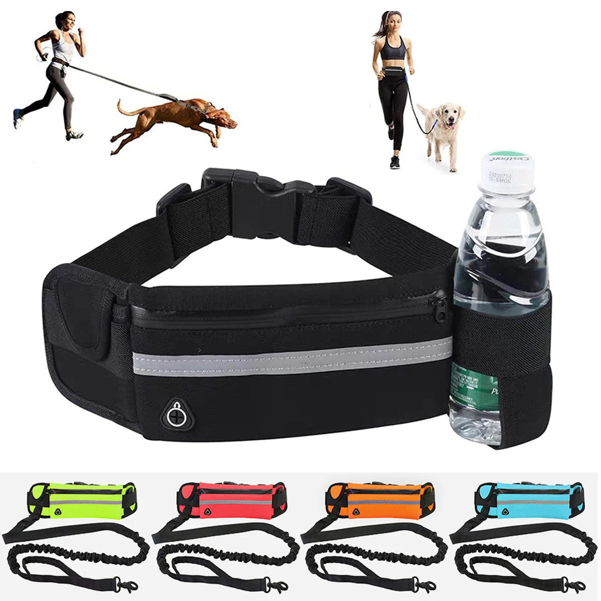 Canova ActiveWalk™ Hands-Free Dog Leash with Utility Waist Bag