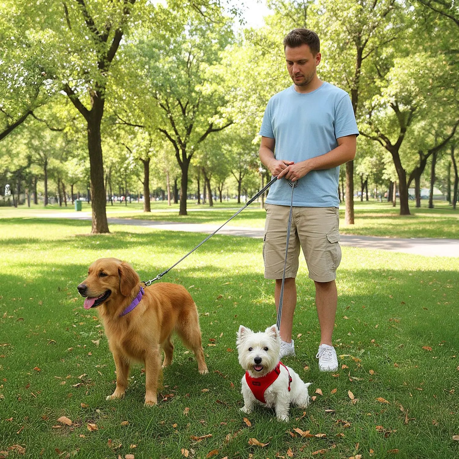 Canova FreeWalk™ Crossbody Dog Leash - Multi-Use Reflective Design