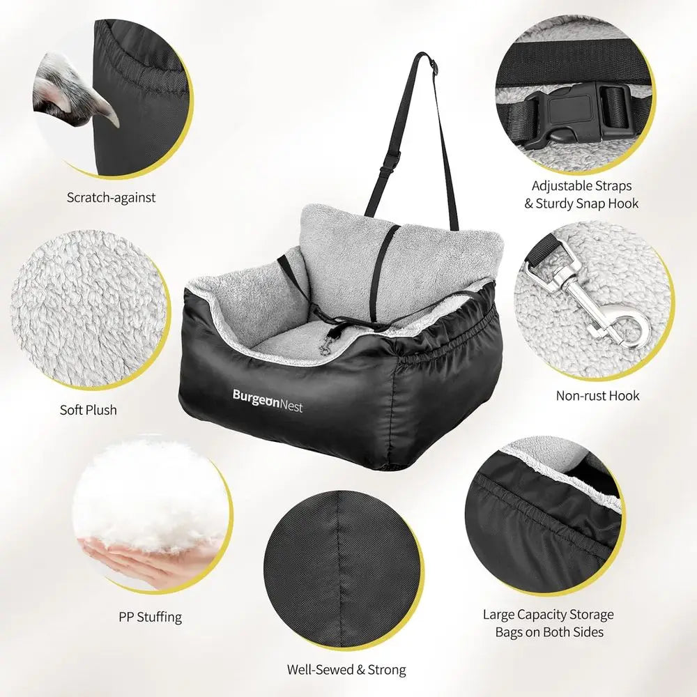 Canova TravelNest™ Portable Pet Car Seat (Detachable & Washable)