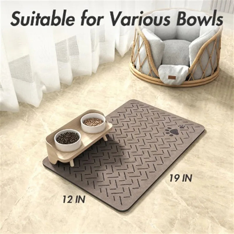 Canova CleanZone™ Absorbent Pet Feeding Mat (Waterproof Base)