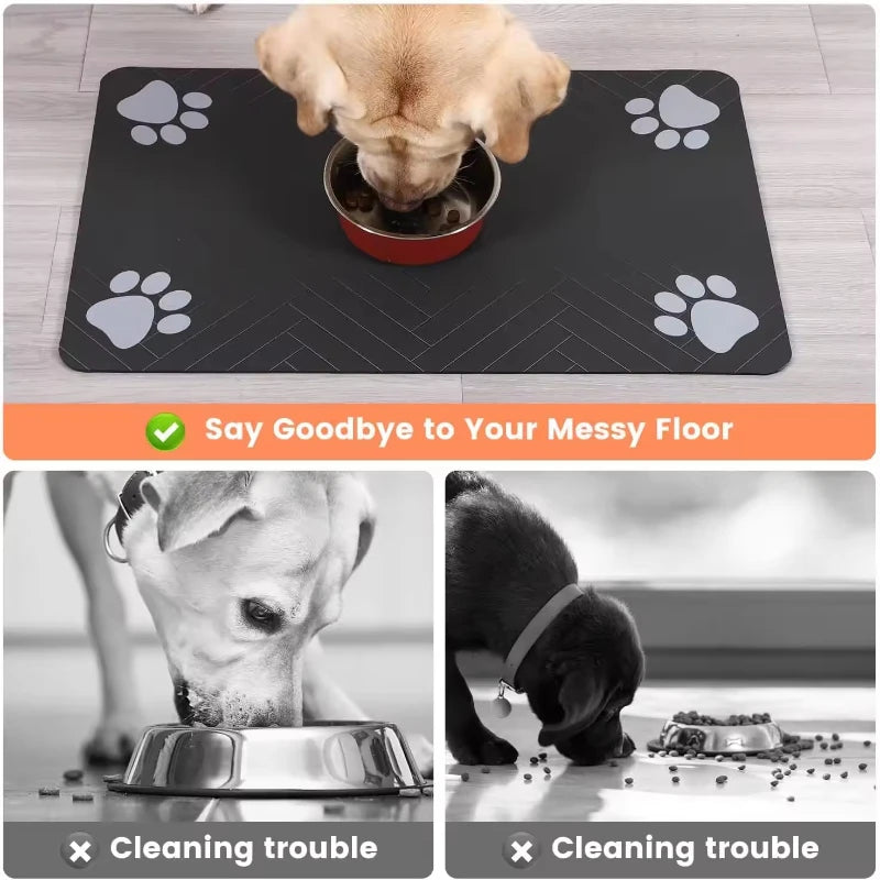 Canova CleanZone™ Absorbent Pet Feeding Mat (Waterproof Base)
