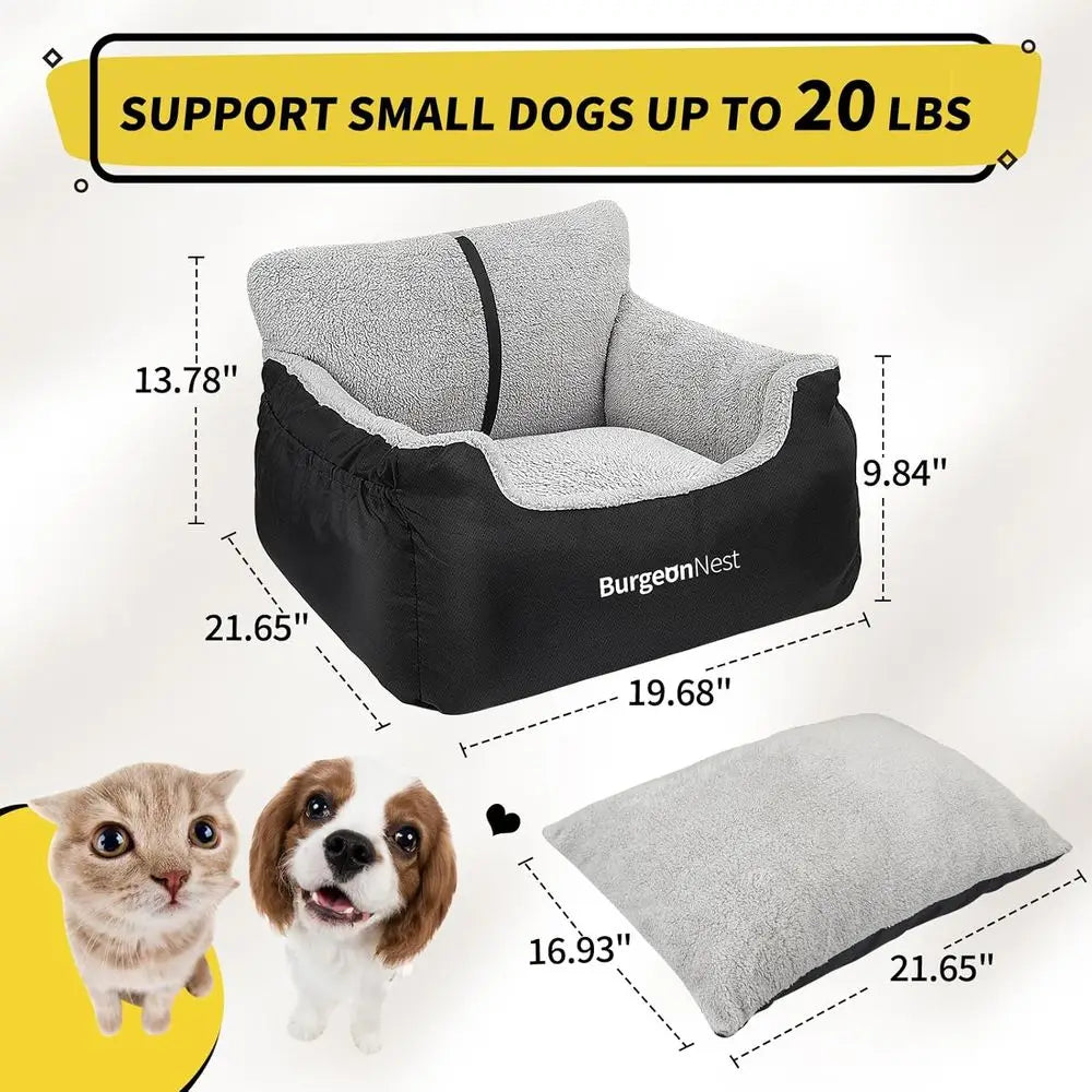 Canova TravelNest™ Portable Pet Car Seat (Detachable & Washable)