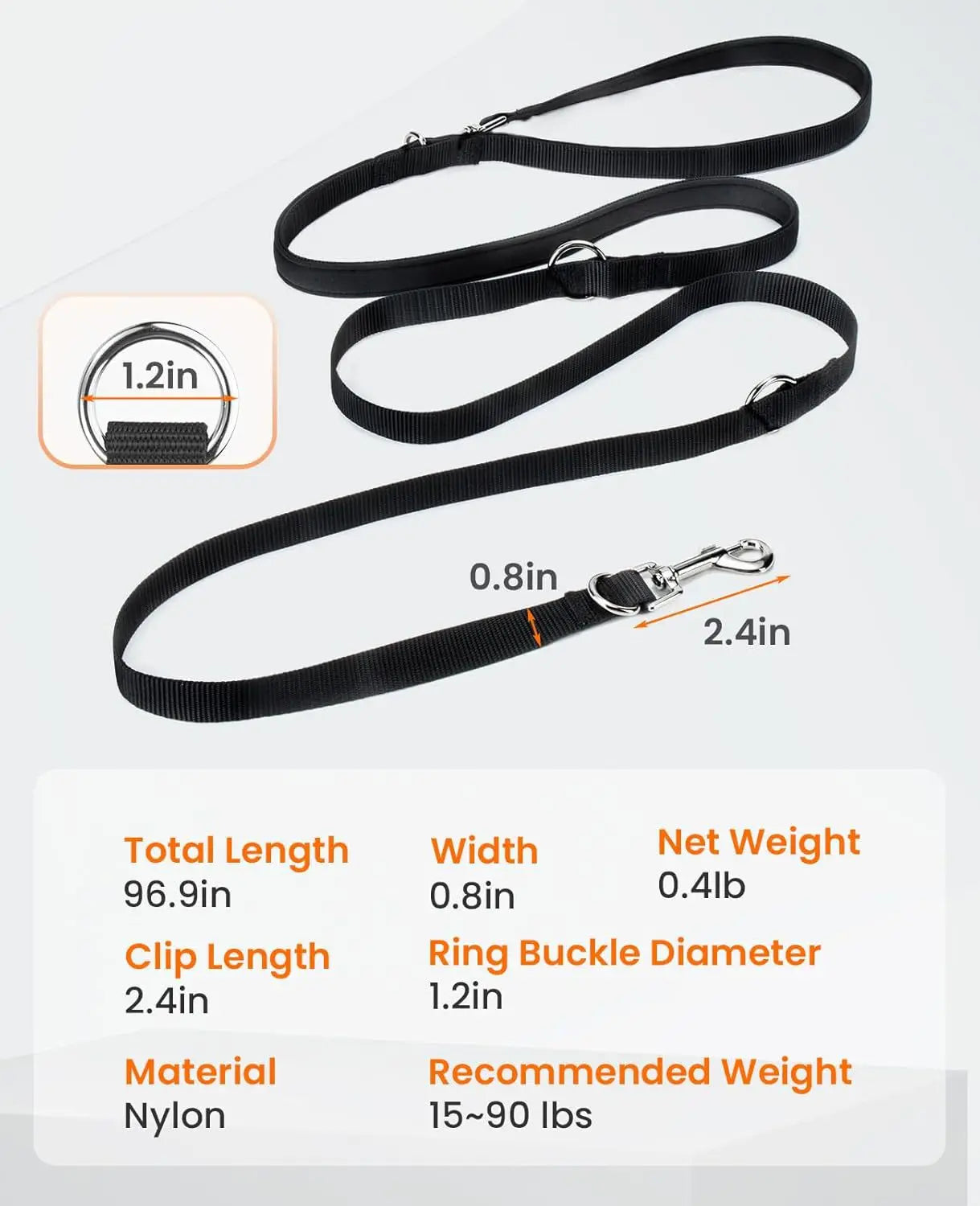Canova FreeWalk™ Crossbody Dog Leash - Multi-Use Reflective Design