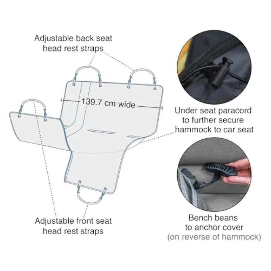 Canova ShieldCover Lite™ Water-Resistant Dog Car Seat Protector