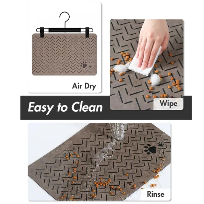 Canova CleanZone™ Absorbent Pet Feeding Mat (Waterproof Base)